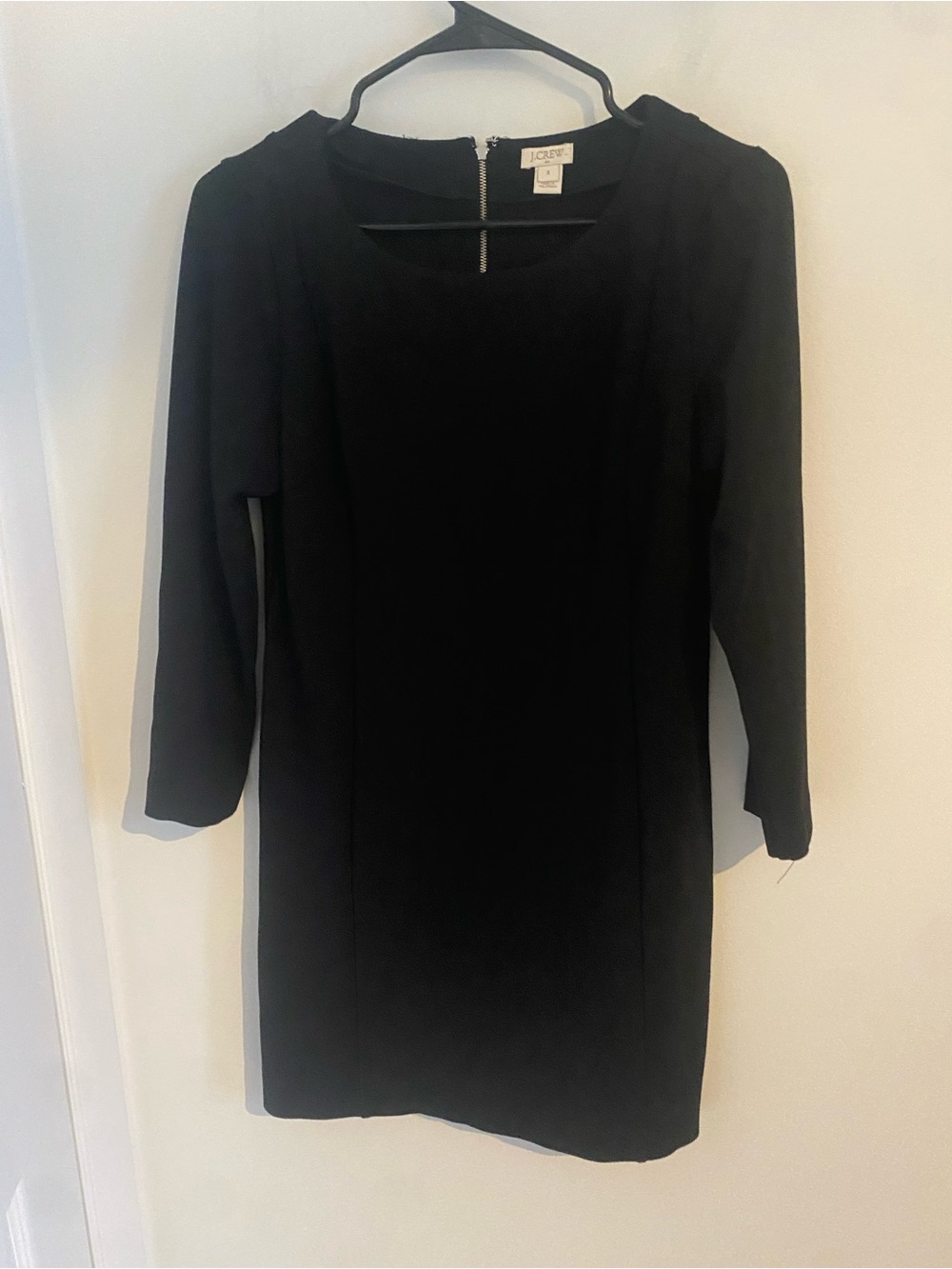 J. Crew Black Long-Sleeve Shift Dress